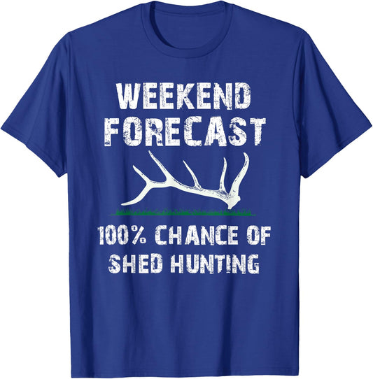 Elk & Deer Shed antler hunting, shed hunters T-Shirt - T-Shirt | Royal