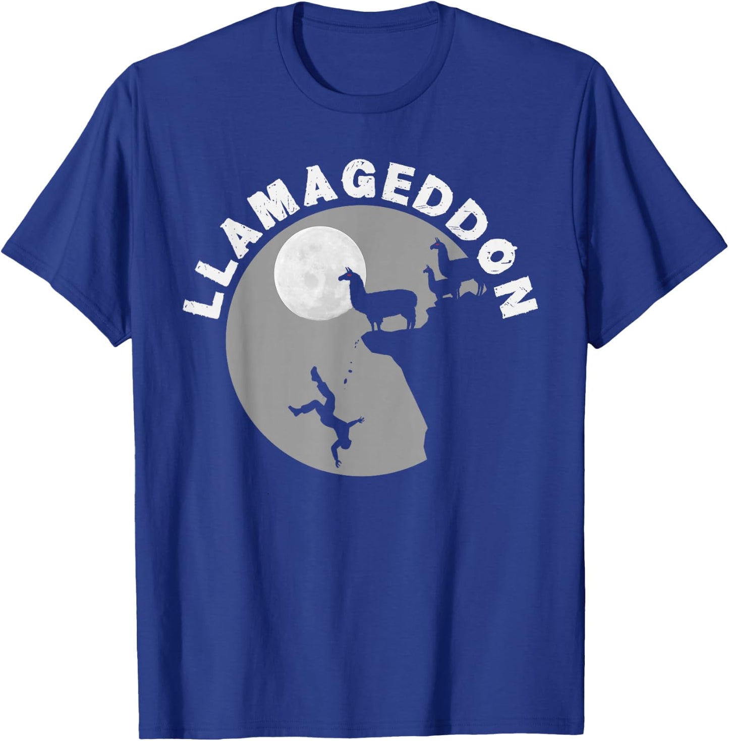 Funny Llamageddon For Llama Barnyard Lovers T-Shirt - T-Shirt | Royal