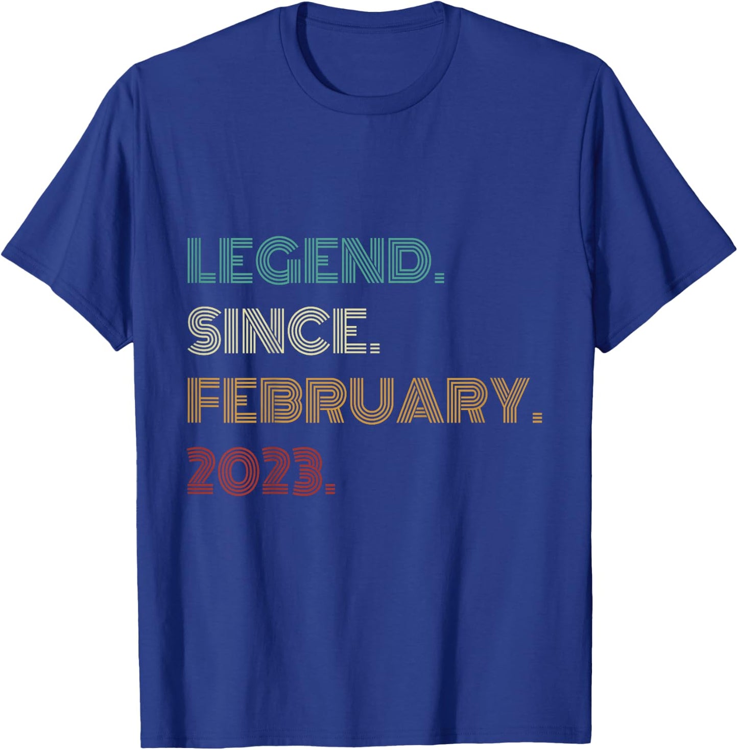 3 Years Old Legend Since February 2023 3rd Birthday T-Shirt - T-Shirt | Royal