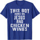 This Boy Runs On Jesus And Chicken Wings design Christian T-Shirt - T-Shirt | Royal