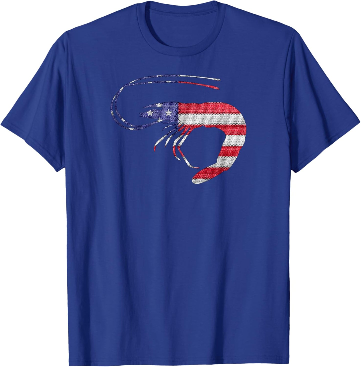 Patriotic Shrimp Love American Flag Vintage Funny Gift Kids Men T-Shirt - T-Shirt | Royal