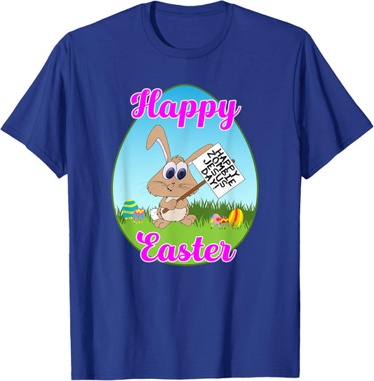 Happy Easter Happy Zombie Jesus Day Bunny Protestor T-Shirt - T-Shirt | Royal