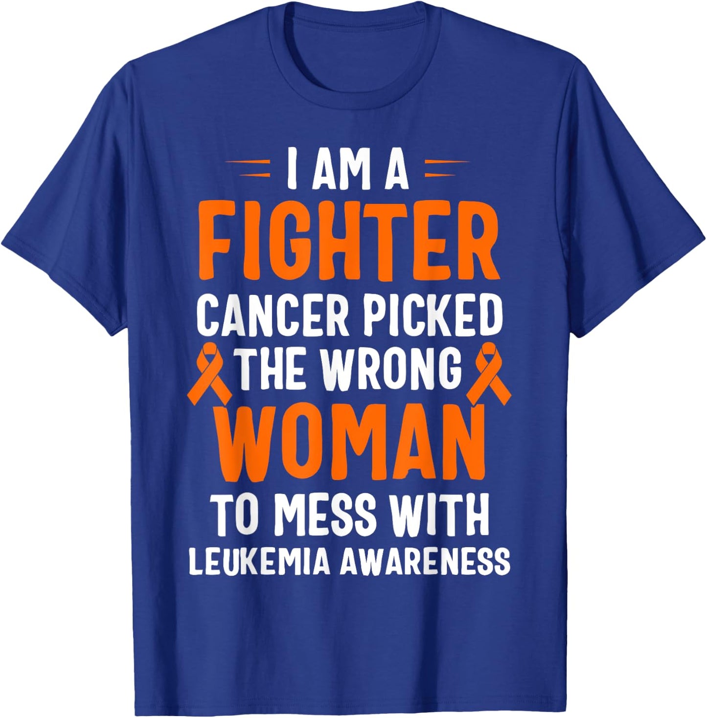 I Am A Fighter Leukemia Awareness T-Shirt - T-Shirt | Royal