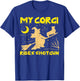 My Corgi Witch Funny Halloween Costume Dog Owner T-Shirt - T-Shirt | Royal