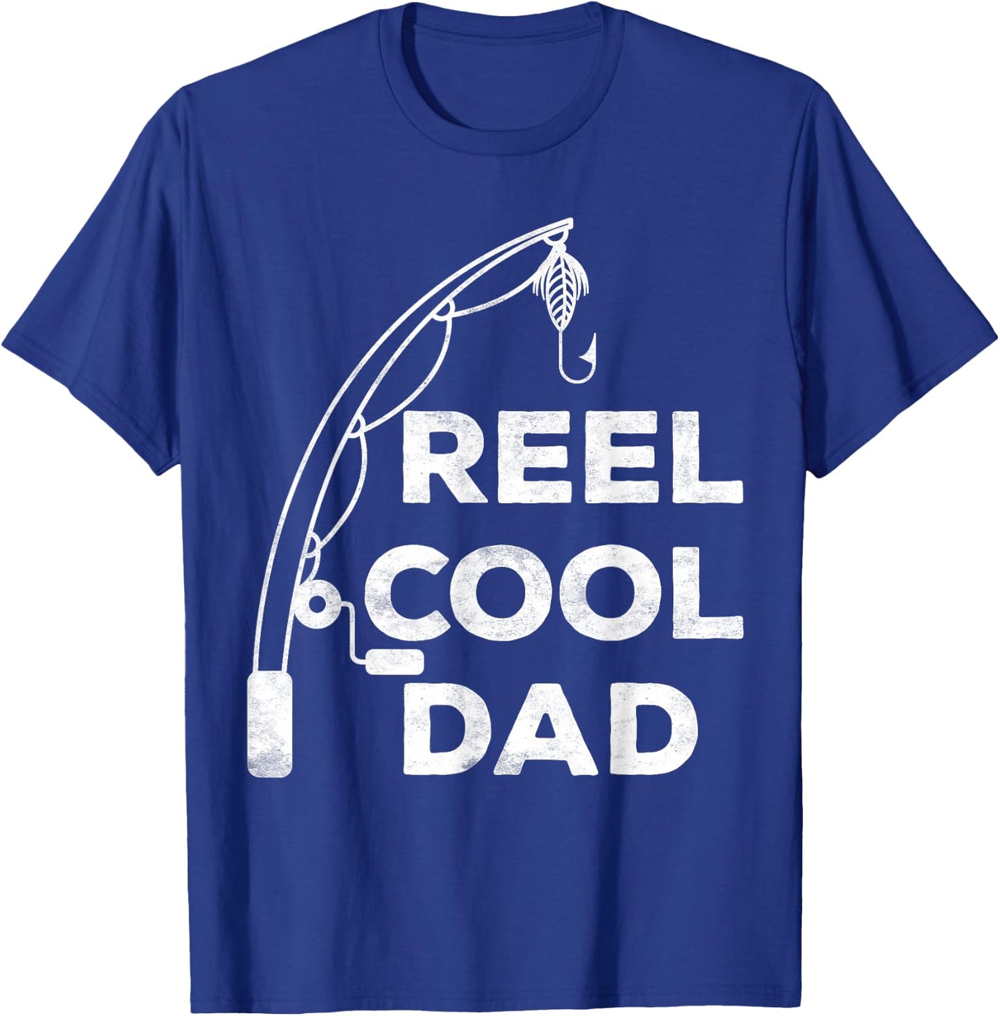 Reel Cool Dad Shirt Men Fisherman Fathers Day T-Shirt - T-Shirt | Royal