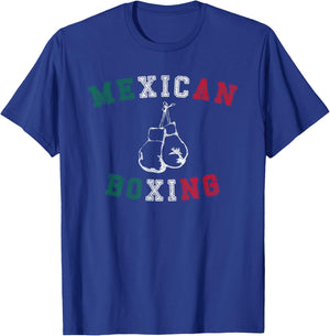 Mexican Boxing T Shirt - Vintage Distressed Style T-Shirt - T-Shirt | Royal