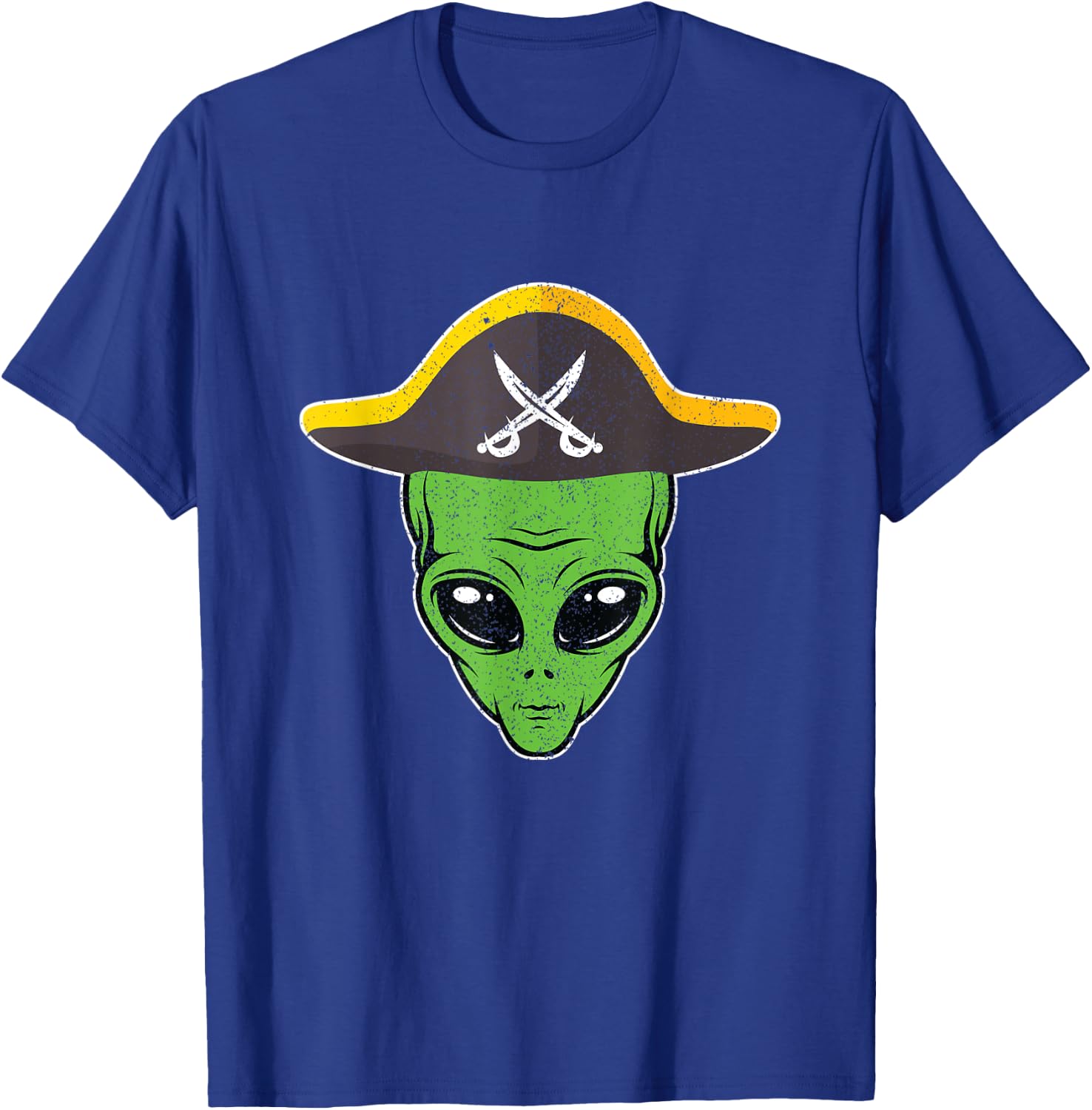 Alien Pirate Hat Funny Halloween Gift Outer Space Lover T-Shirt - T-Shirt | Royal