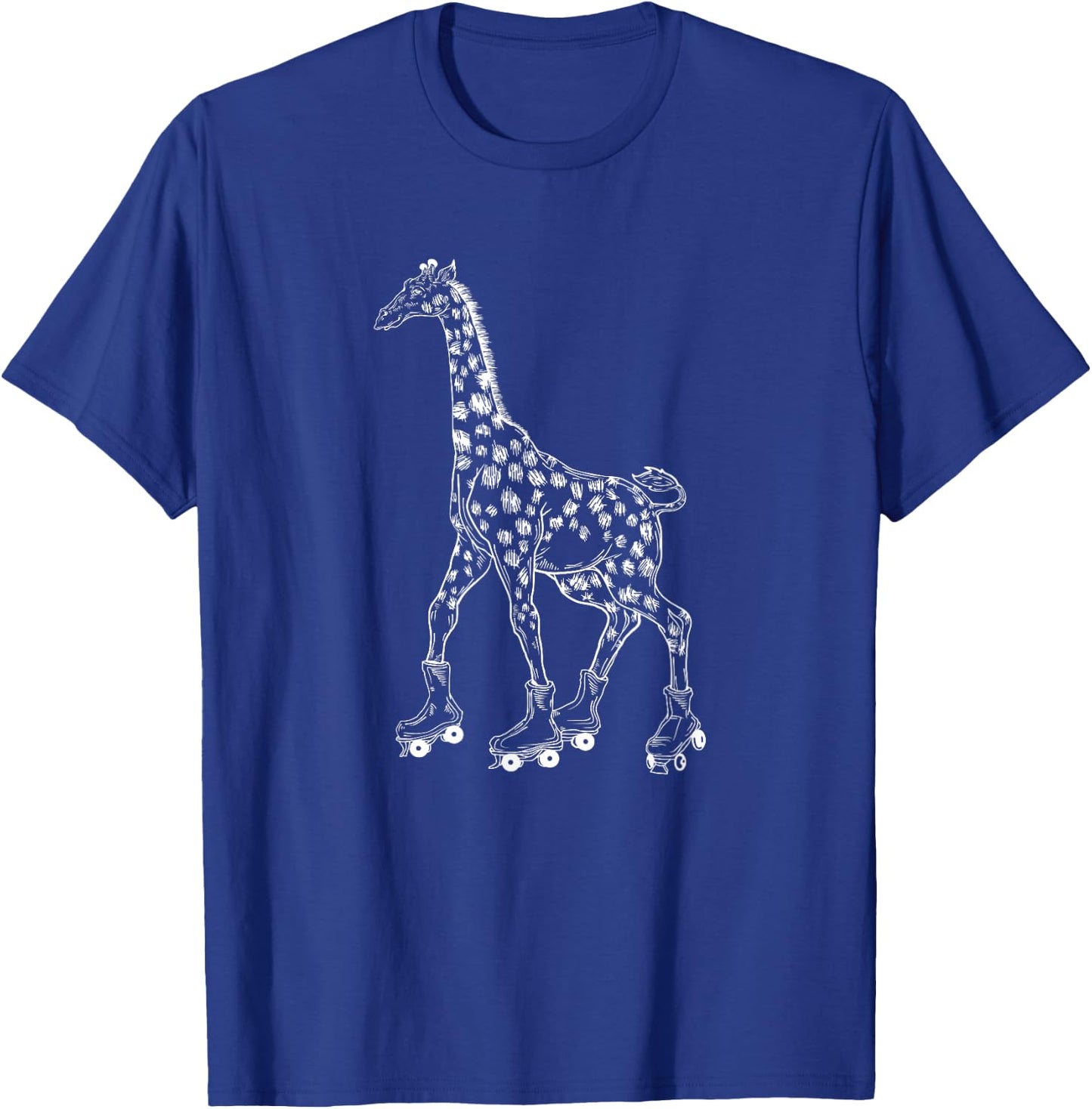 Giraffe Skating Roller Skates Derby Skater Funny Animal T-Shirt - T-Shirt | Royal