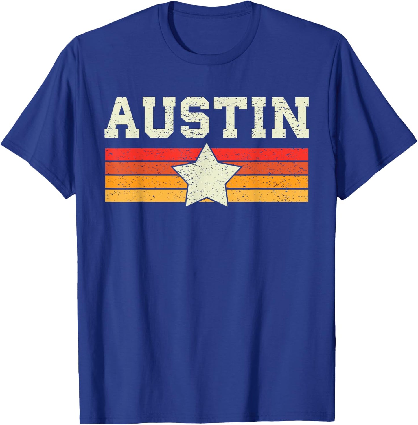 Austin Texas Retro Vintage Shirt Gift Men Women Kids T-Shirt - T-Shirt | Royal