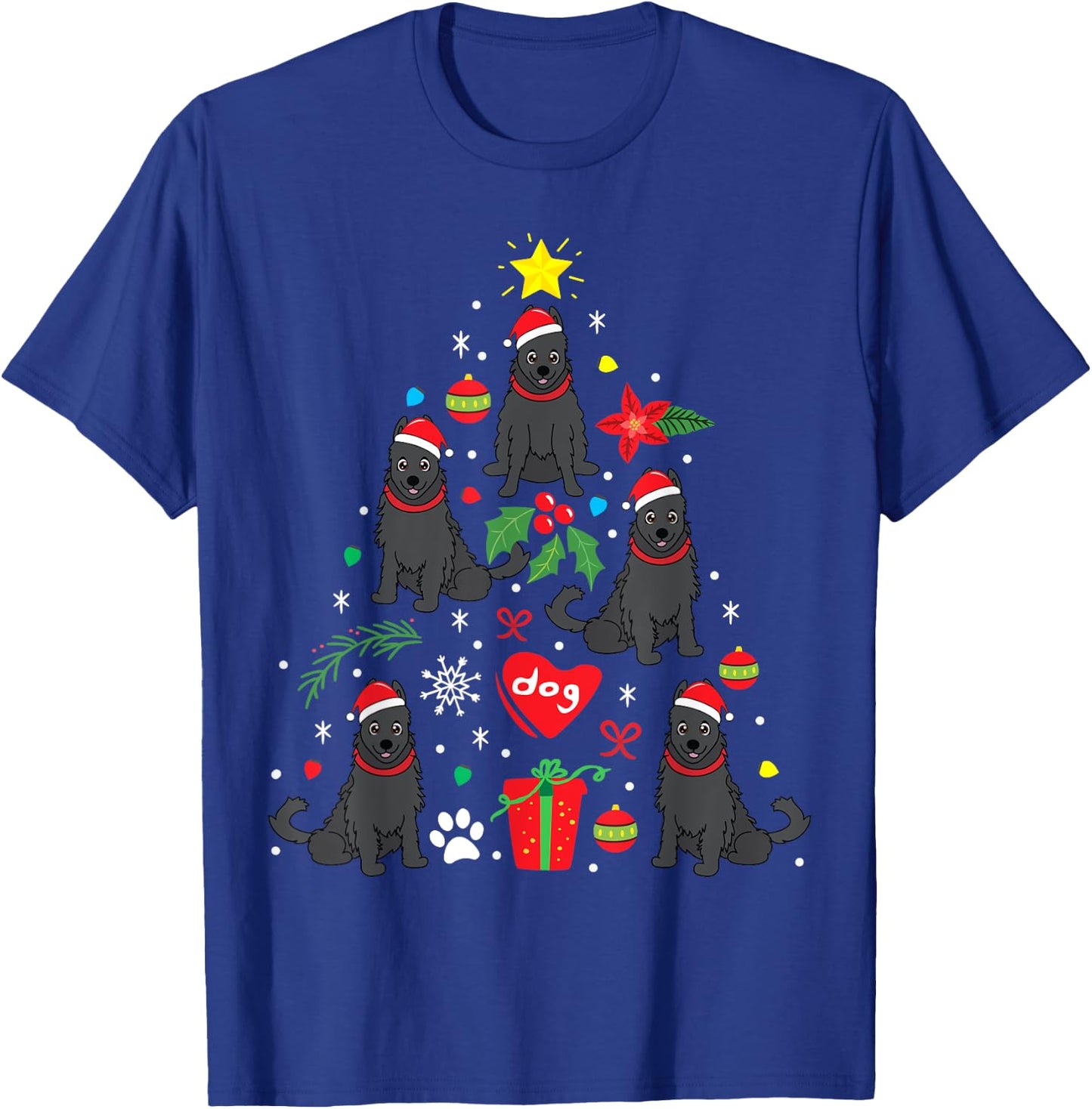 Schipperke Christmas Funny Dog Gift T-Shirt - T-Shirt | Royal