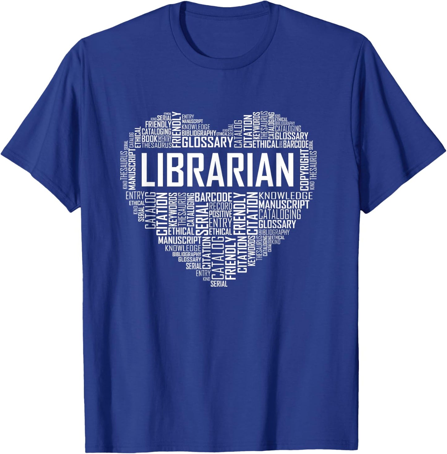 Proud Librarian Heart Gift for BookKeeper T-Shirt - T-Shirt | Royal