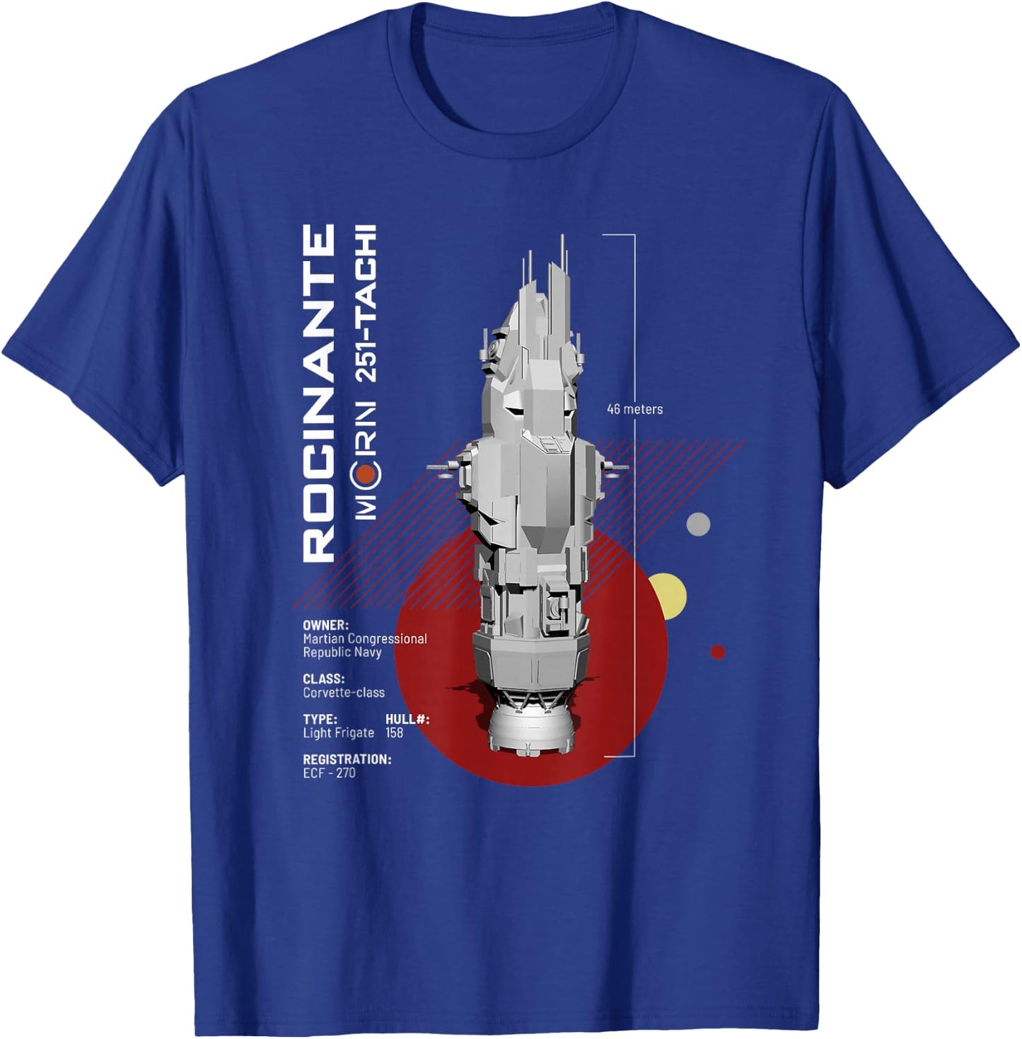 The Expanse Rocinante Ship T-Shirt - T-Shirt | Royal