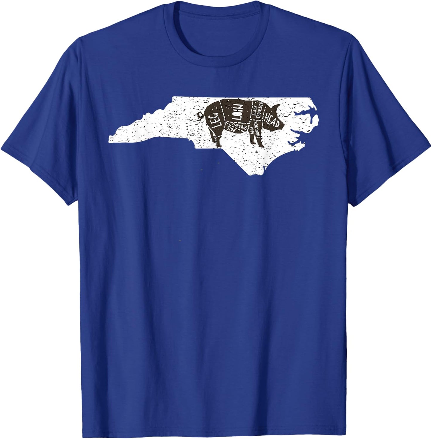 Vintage State of North Carolina Brisket BBQ Barbecue T-Shirt - T-Shirt | Royal