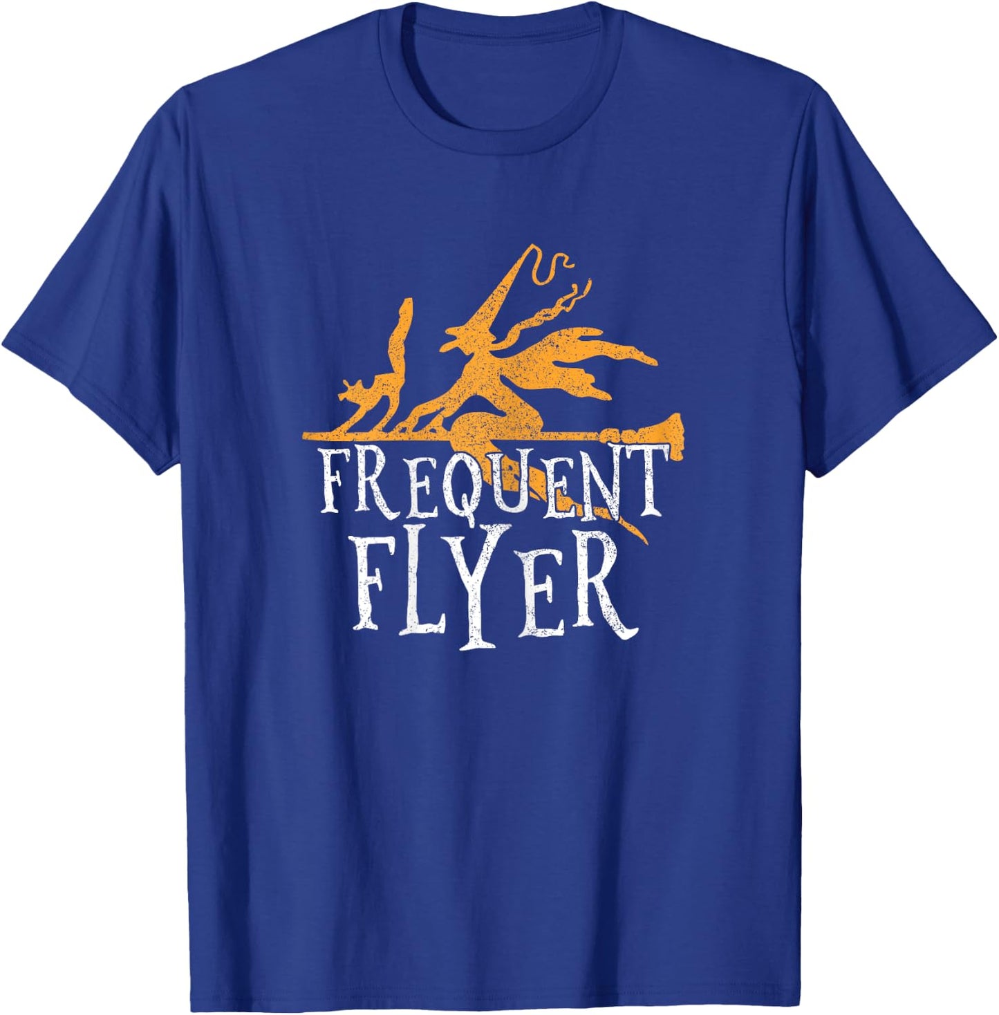 Frequent Flyer Funny Witch Halloween Party Outfit T-Shirt - T-Shirt | Royal