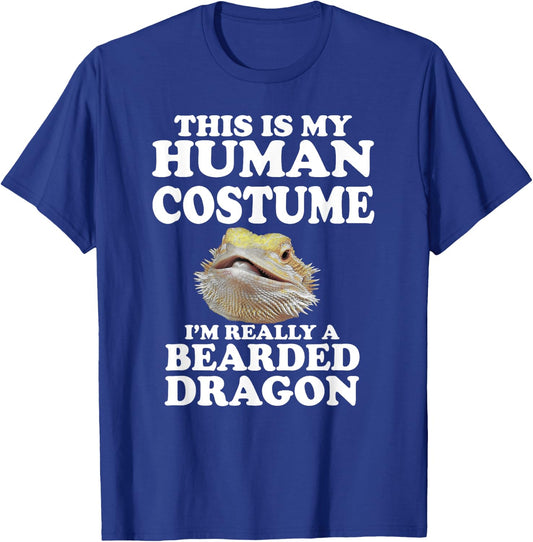 This Is My Human Costume I'm Really a Bearded Dragon T-Shirt - T-Shirt | Royal