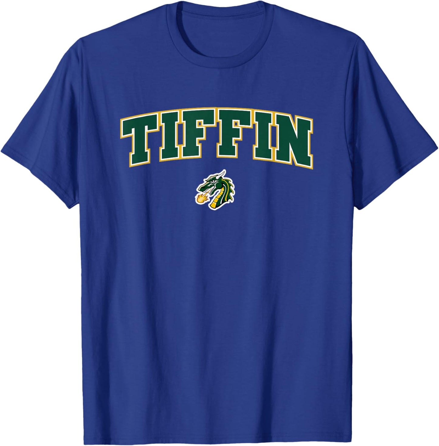 Tiffin University Dragons Arch Logo T-Shirt - T-Shirt | Royal