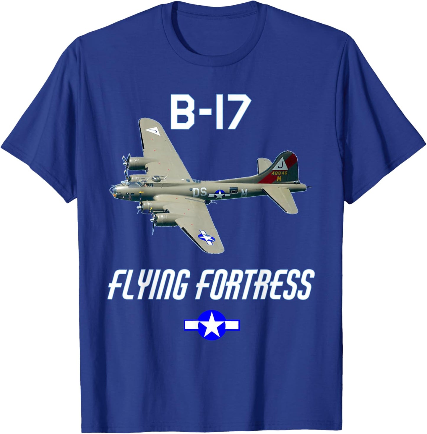 B-17 Flying Fortress World War 2 US Army Air Force T-Shirt - T-Shirt | Royal
