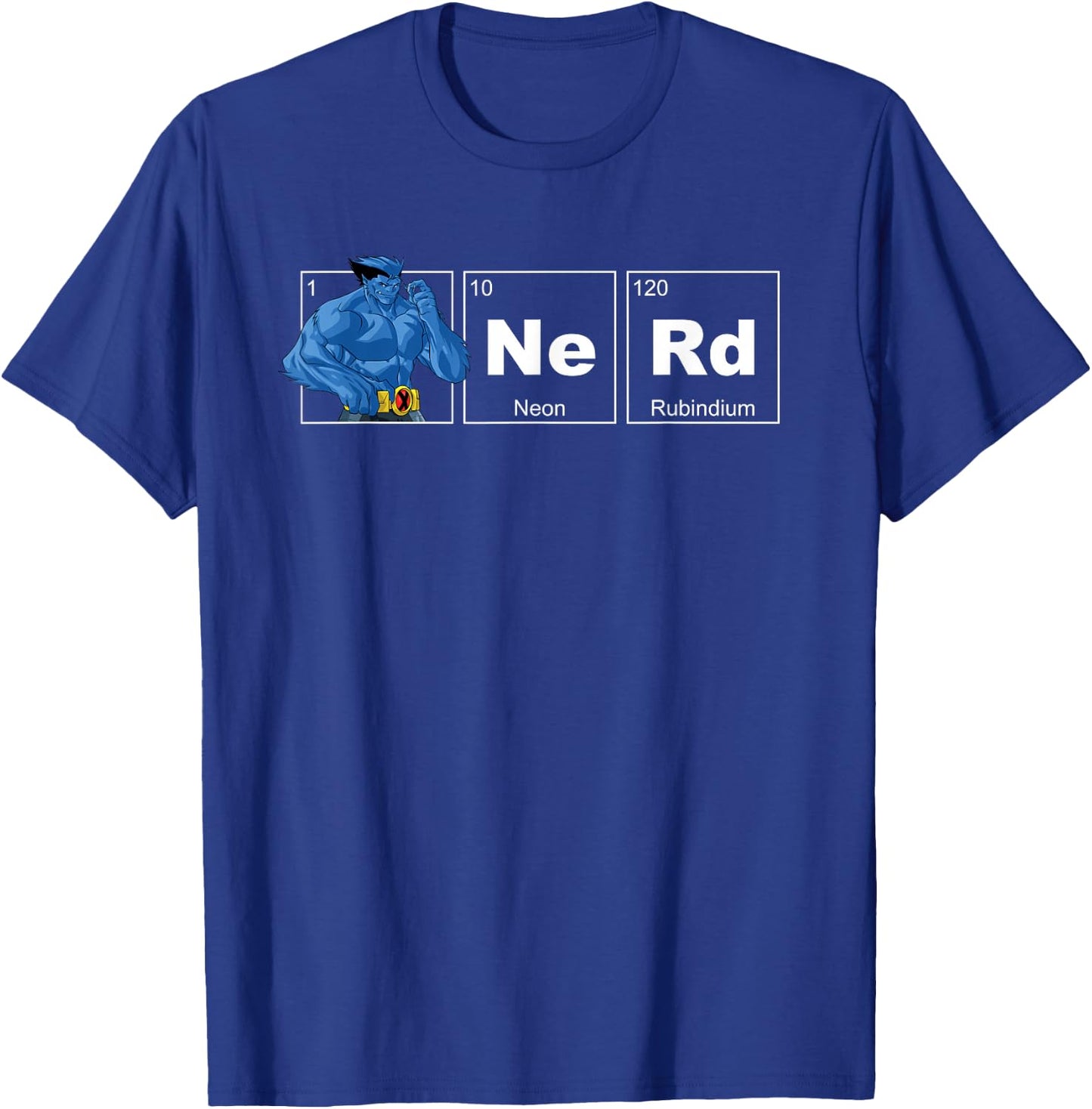 Marvel X-Men Beast Periodic Table Nerd T-Shirt - T-Shirt | Royal