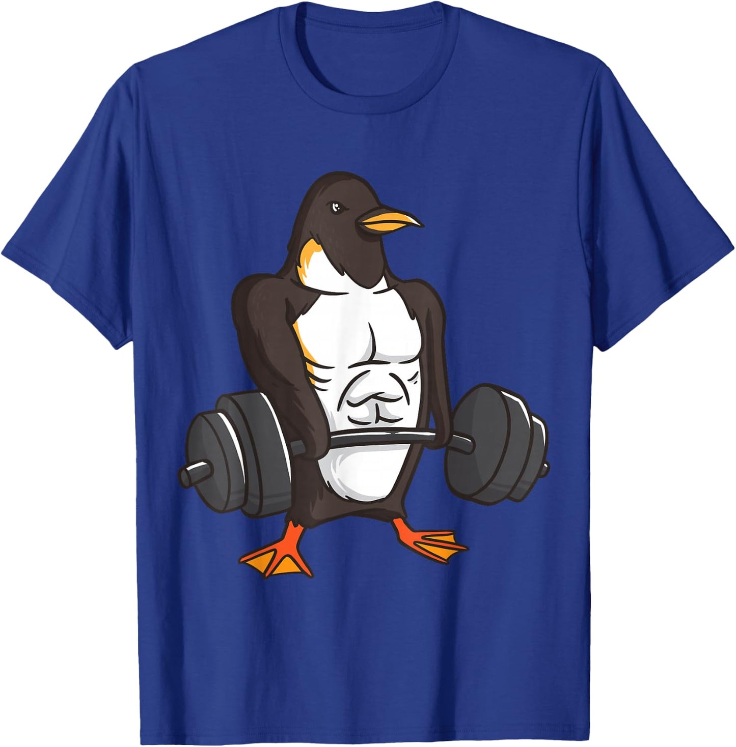 Penguin Powerlifting Weightlifting Gym Animal Lovers Gift T-Shirt - T-Shirt | Royal
