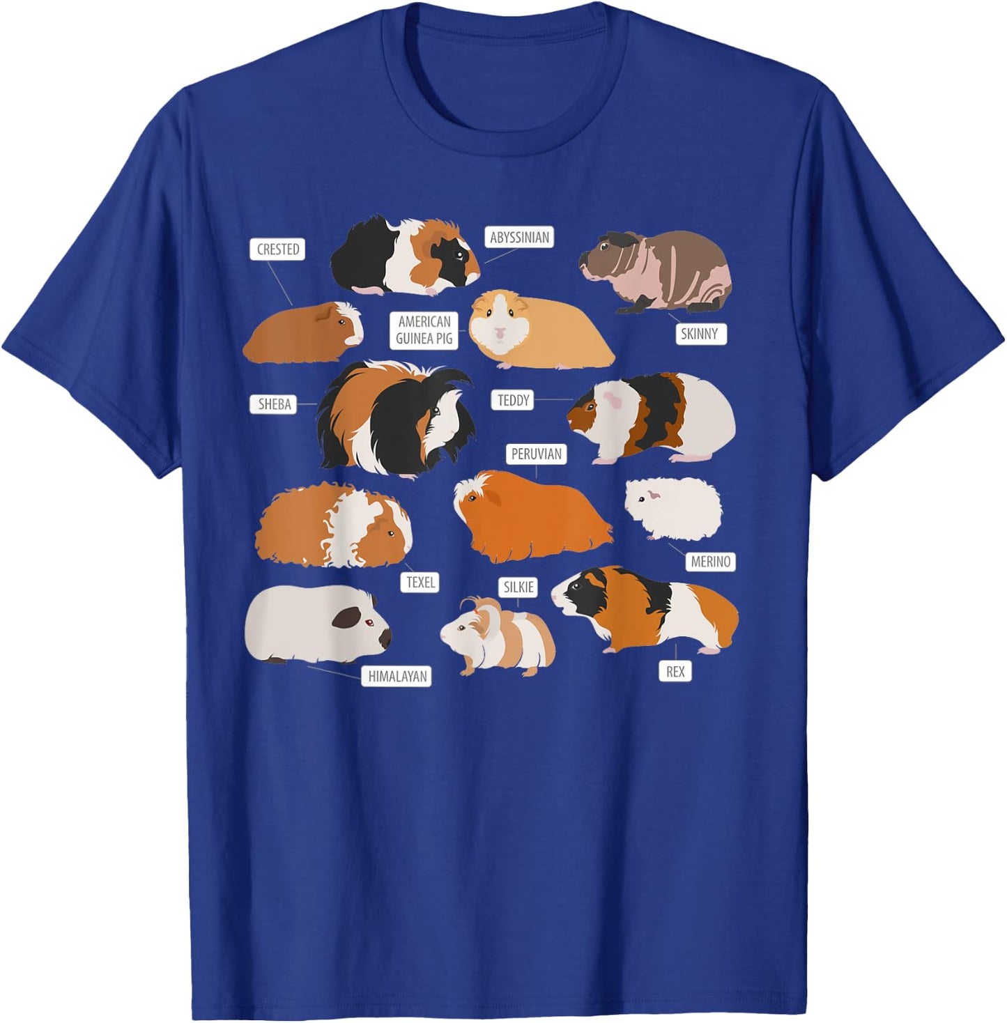 Guinea pig breeds Shirt Shirt Costume Clothing Accessories T-Shirt - T-Shirt | Royal