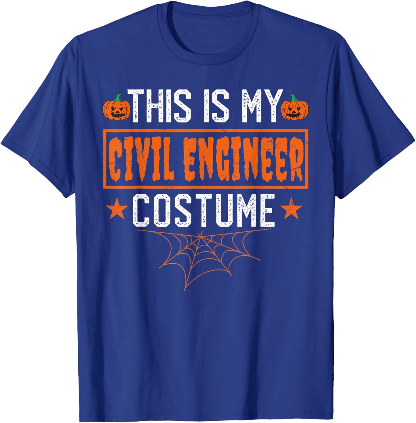 This Is My Civil Engineer Costume Style Funny Halloween T-Shirt - T-Shirt | Royal