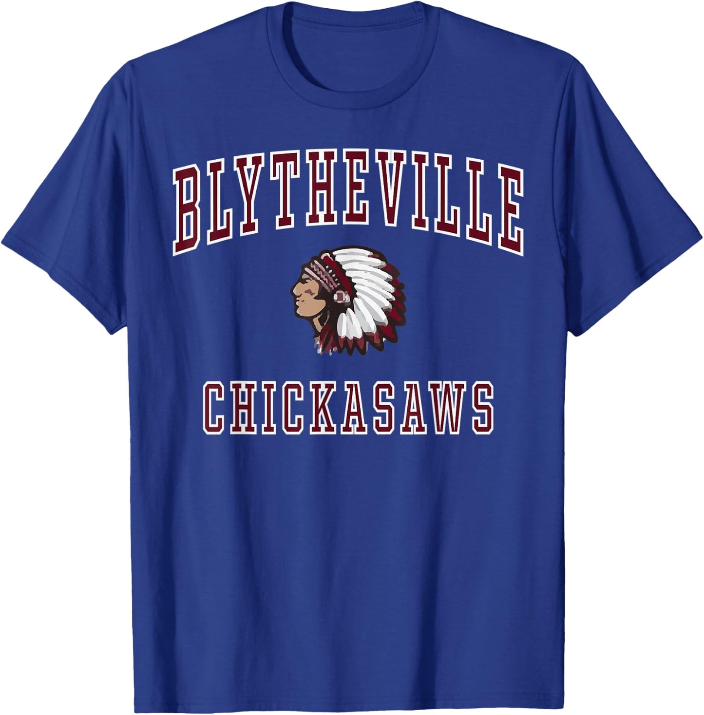 Blytheville High School Chickasaws C1 T-Shirt - T-Shirt | Royal