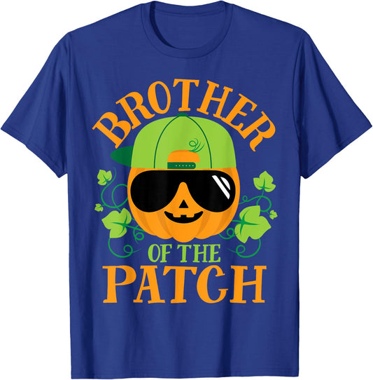 Brother Pumpkin of the Patch Matching Family Boys Halloween T-Shirt - T-Shirt | Royal