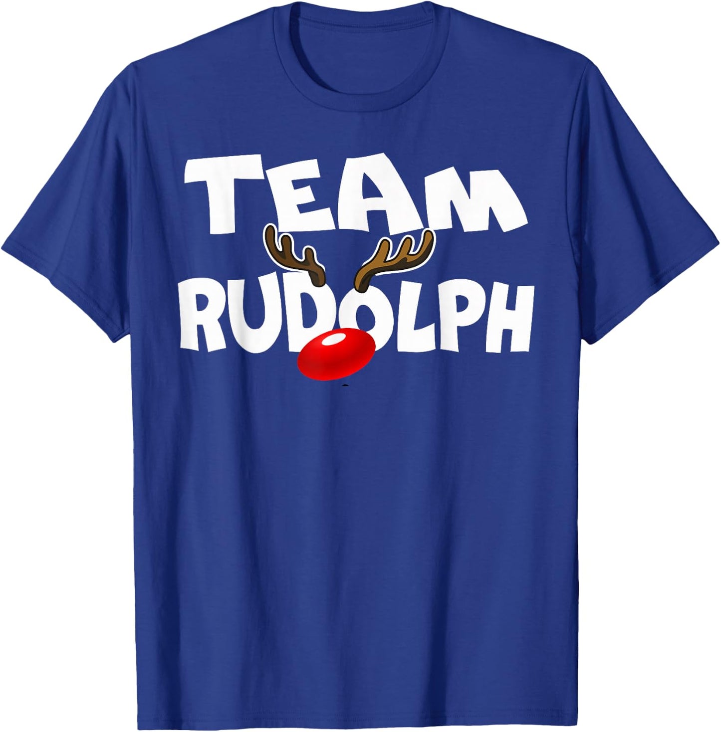 Team Rudolph Cute Christmas Reindeer Deer Lover Gift Design T-Shirt - T-Shirt | Royal
