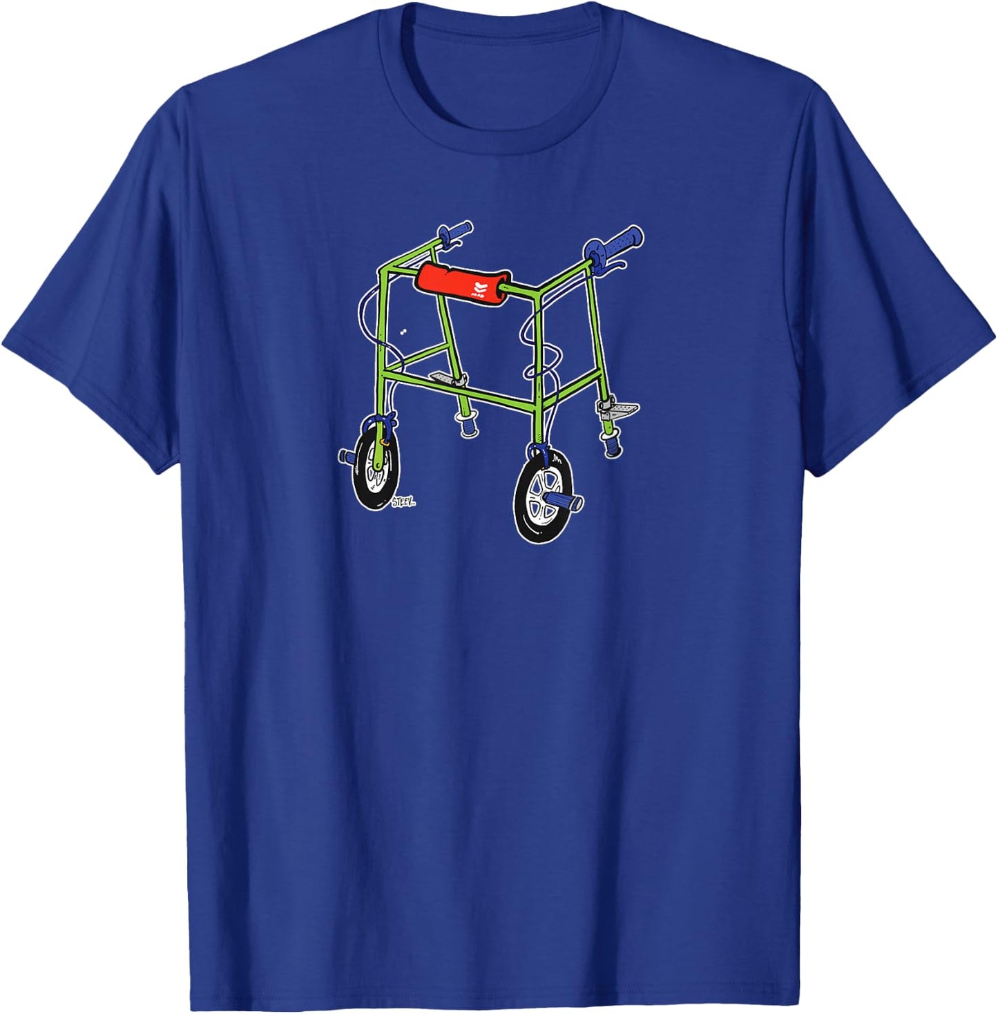 Old Bones Freestyle Walker Old School 80s Bmx T-Shirt - T-Shirt | Royal