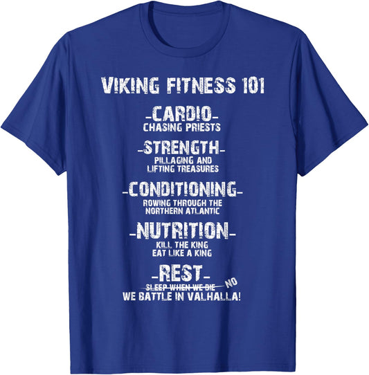 Viking Fitness 101 - Gym Shirt T-Shirt - T-Shirt | Royal