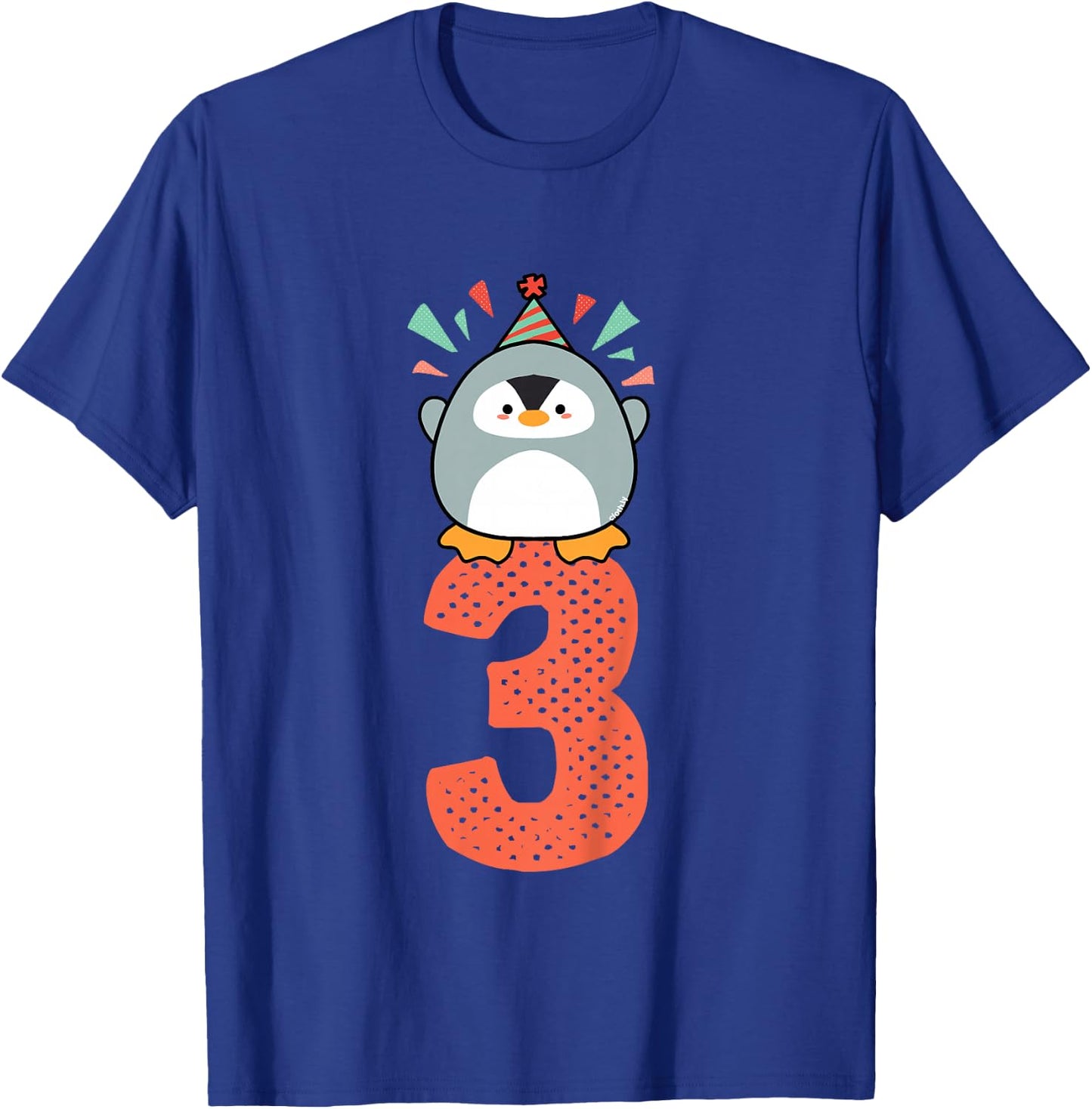 3rd Birthday Gift Toddler Penguin 3 Years T-Shirt - T-Shirt | Royal