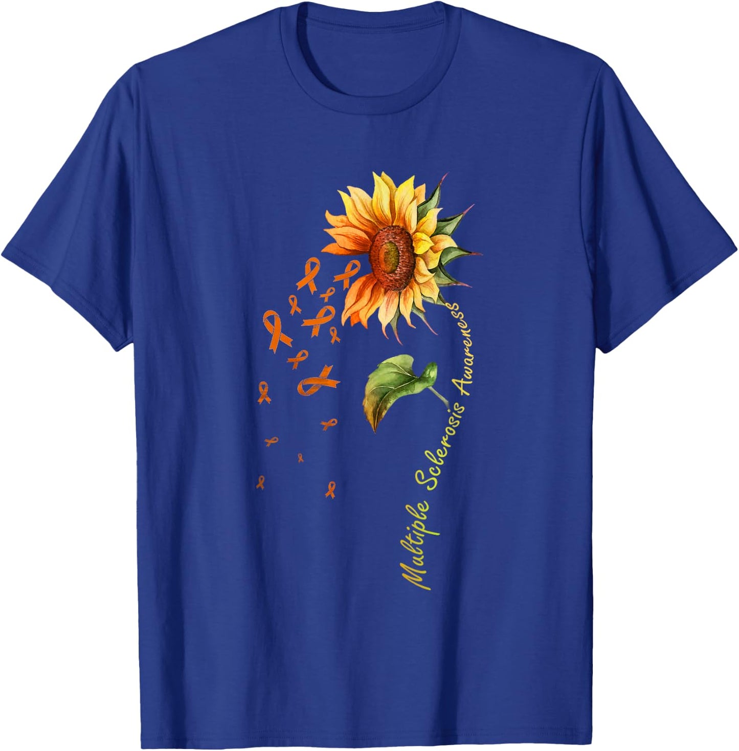Multiple Sclerosis Awareness Sunflower Shirt MS Awareness T-Shirt - T-Shirt | Royal