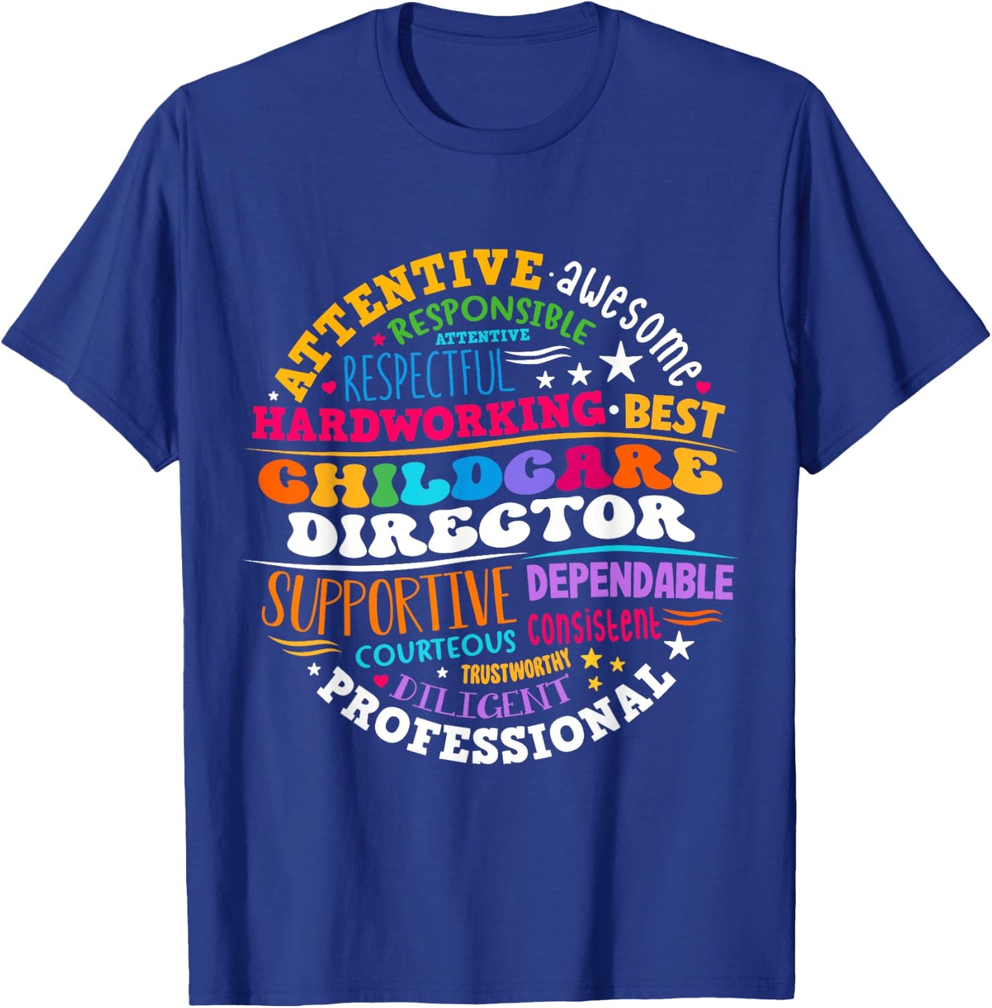 Childcare Director Daycare Crew School Provider Teacher T-Shirt - T-Shirt | Royal