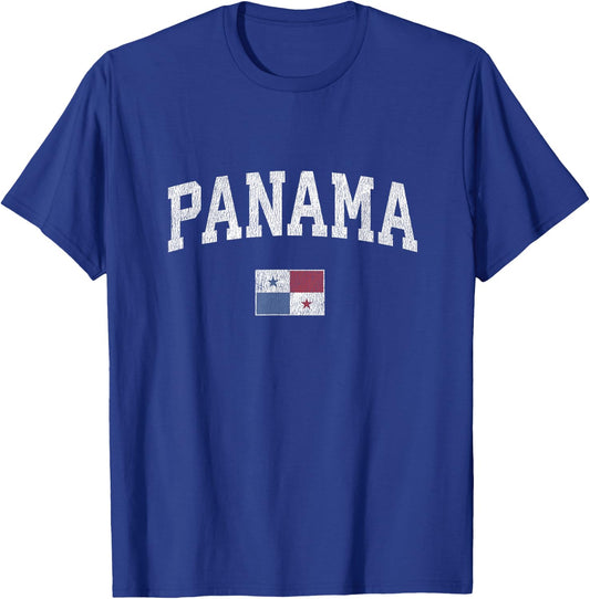Panama Vintage Sports Design Panamanian Flag T-Shirt - T-Shirt | Royal