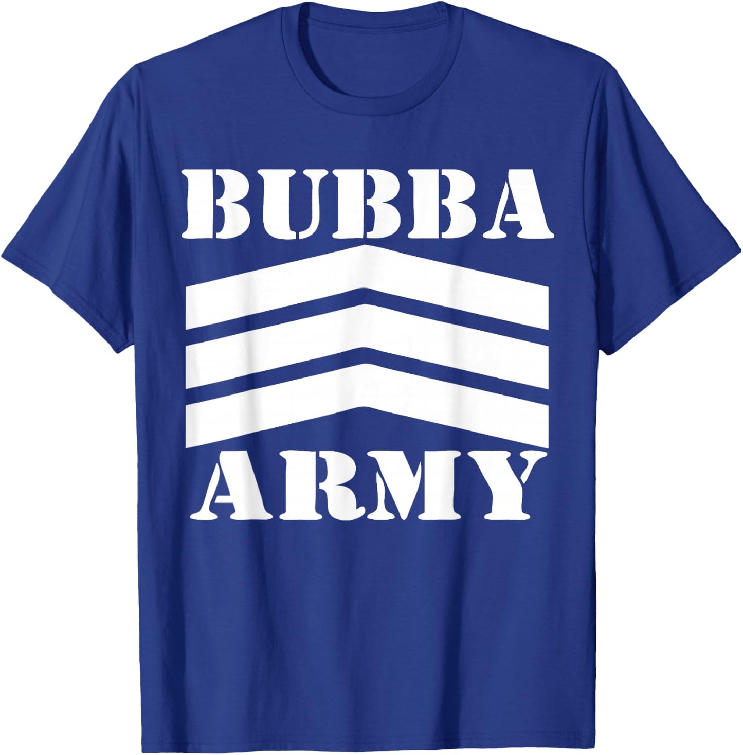 Original Bubba Army Logo (WHT) - OFFICIAL BUBBA ARMY DESIGN T-Shirt - T-Shirt | Royal