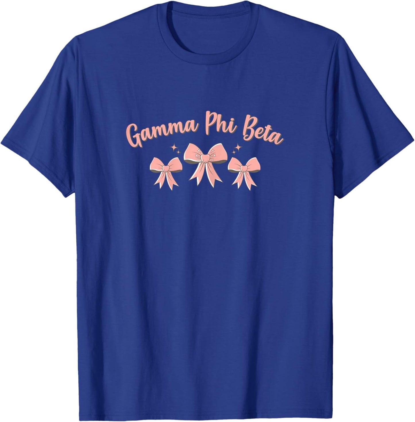 Licensed Gamma Phi Beta Three Little Bows T-Shirt - T-Shirt | Royal
