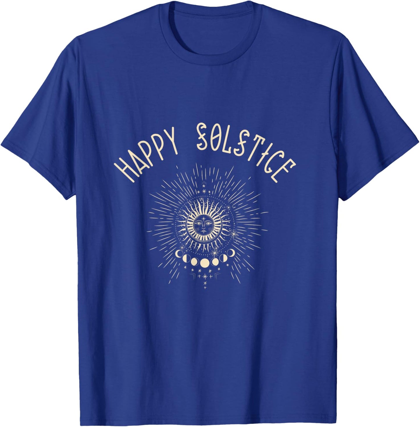Happy Solstice Winter Sun Holiday Celestial Christmas Gift T-Shirt - T-Shirt | Royal