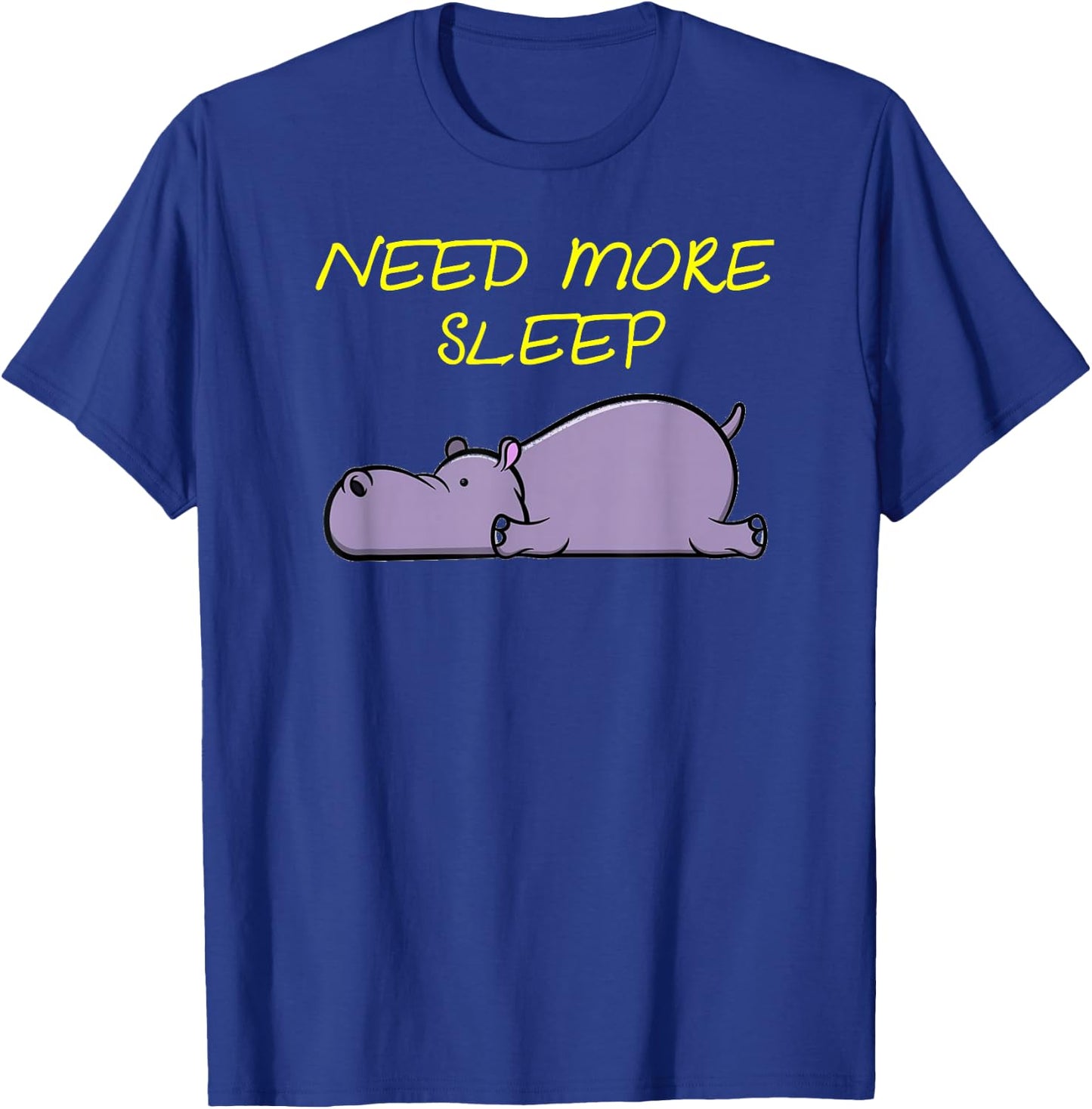 Funny Sleeping Hippo Pajama Design for Bedtime T-Shirt - T-Shirt | Royal