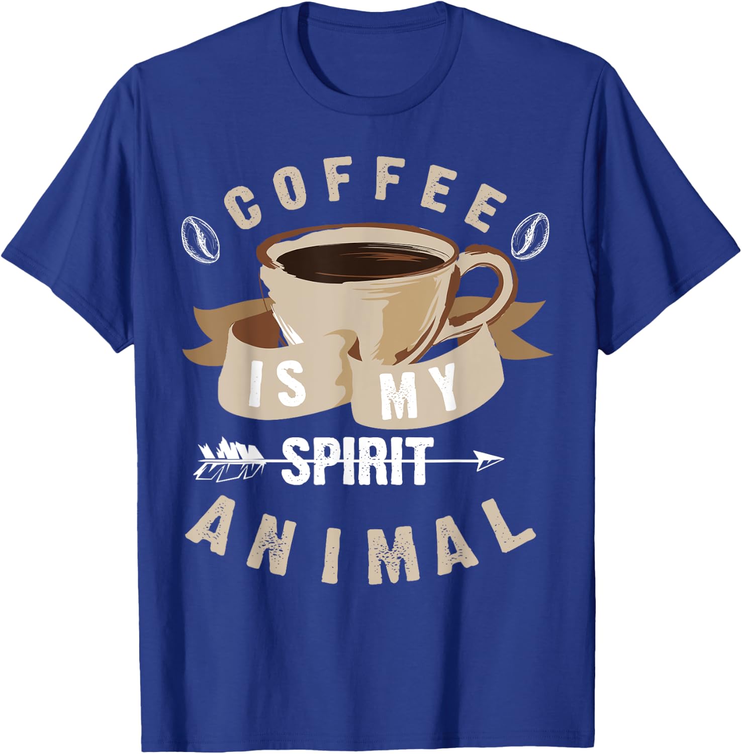 Coffee Is My Spirit Animal | Cute Caffeine Lover Gift T-Shirt - T-Shirt | Royal