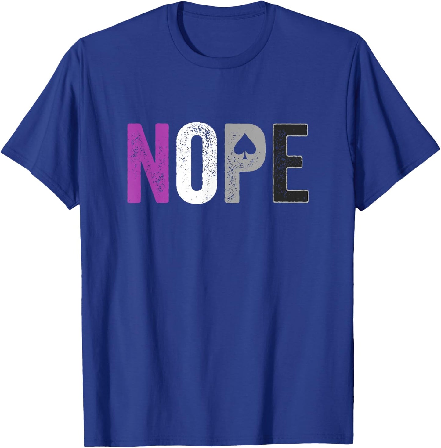 Nope Asexual Pride Shirt - Asexuality ACE Flag Ally Gift T-Shirt - T-Shirt | Royal