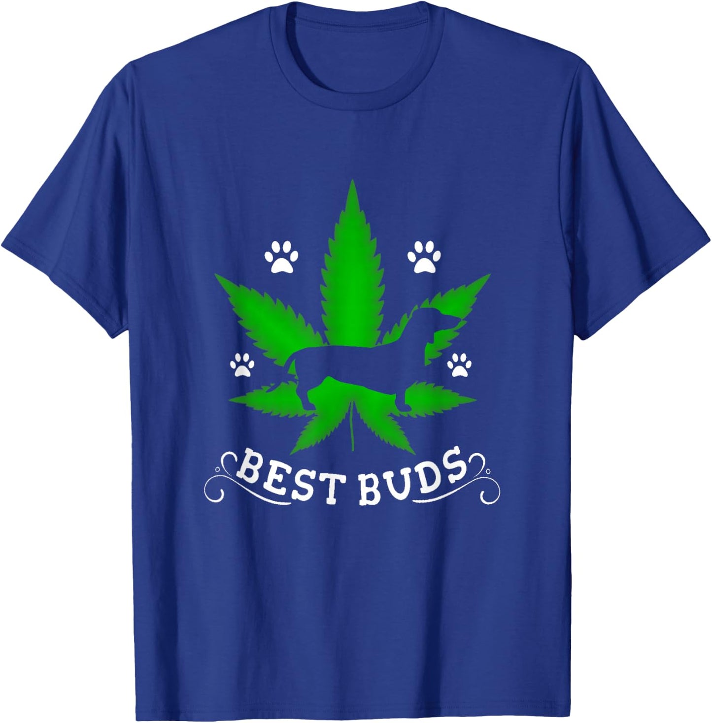 Cannabis Shirt - Best Buds Funny Dachshund Weed Dog T-Shirt - T-Shirt | Royal