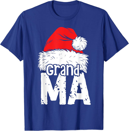 Grandma Santa Christmas Family Matching Pyjamas Xmas Mother T-Shirt - T-Shirt | Royal