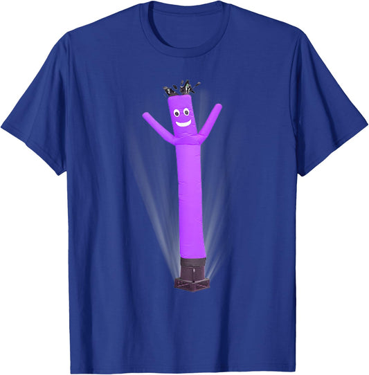 Wacky Waving Inflatable Tube Man Air Dancer Purple T-Shirt - T-Shirt | Royal