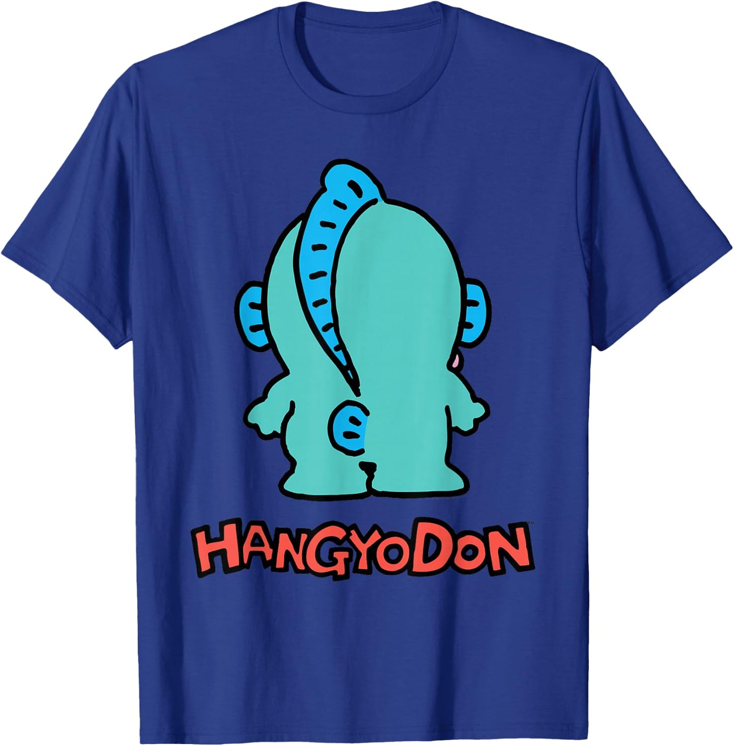 Sanrio Hangyodon Backside Logo Shirt T-Shirt - T-Shirt | Royal