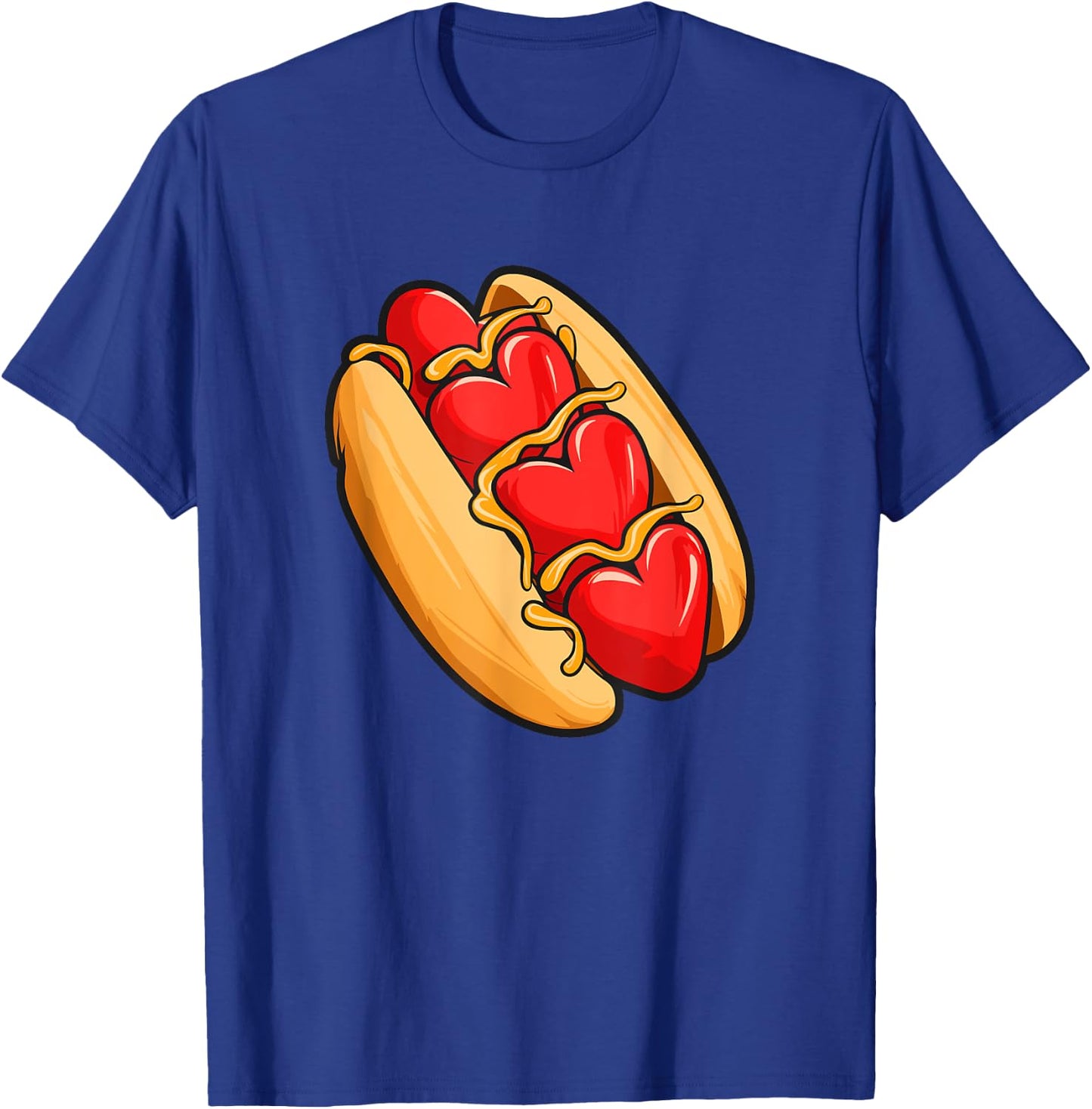Valentines Day Hotdog Sandwich T-Shirt - T-Shirt | Royal