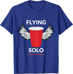 Flying Solo Red Solo Cup Drinking Beer Party T-Shirt - T-Shirt | Royal