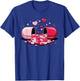 Pills Heart Love Valentine Hearts Medicine Pharmacy Capsule T-Shirt - T-Shirt | Royal