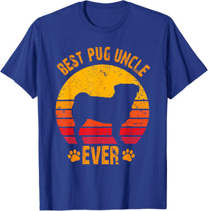 Best Pug Uncle Ever Funny Gift Uncle T-Shirt - T-Shirt | Royal