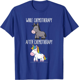 Battle Cancer Survivor Chemotherapy Unicorn Chemo Warrior T-Shirt - T-Shirt | Royal