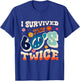 I SURVIVED THE 60'S TWICE 60s Retro T-Shirt - T-Shirt | Royal